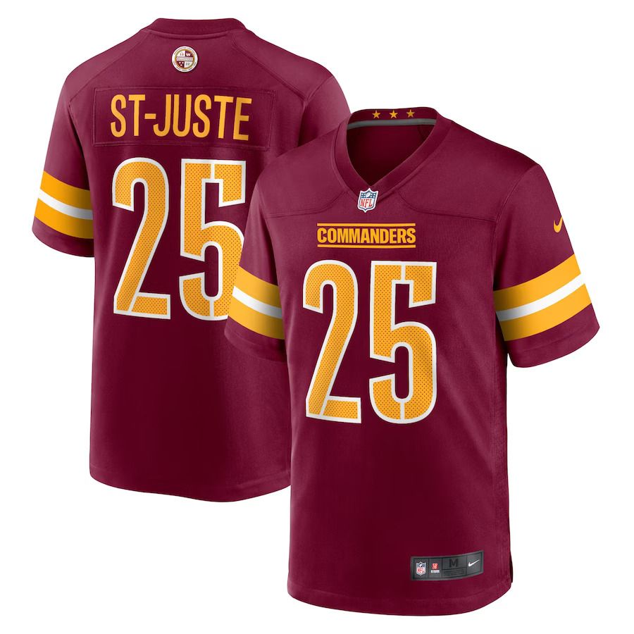 Men Washington Commanders 25 Benjamin St-Juste Nike Burgundy Player Game NFL Jersey